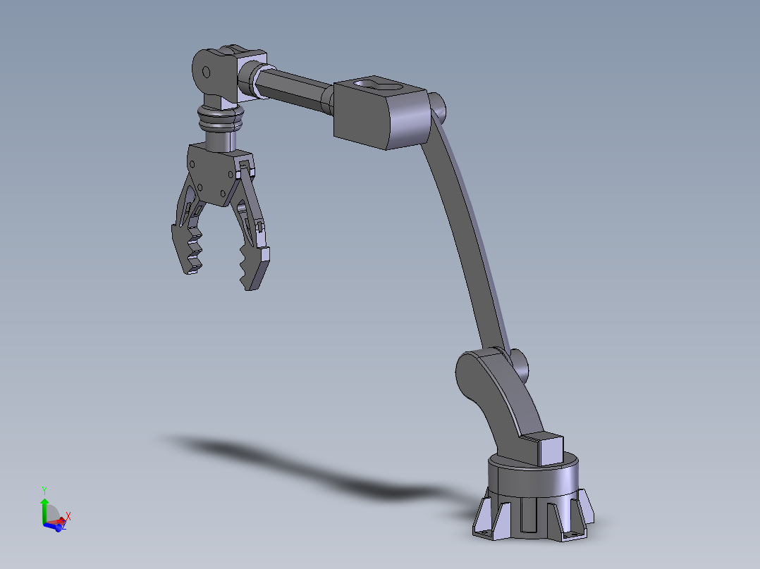 带末端执行器的机械臂 stp