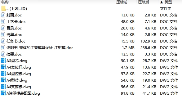 壳体的注塑模具设计-注射模含6张CAD图