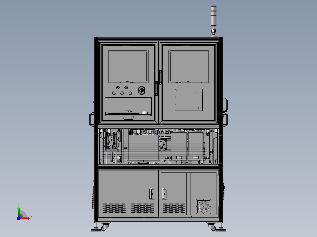 硅胶件AOI检测设备前视图