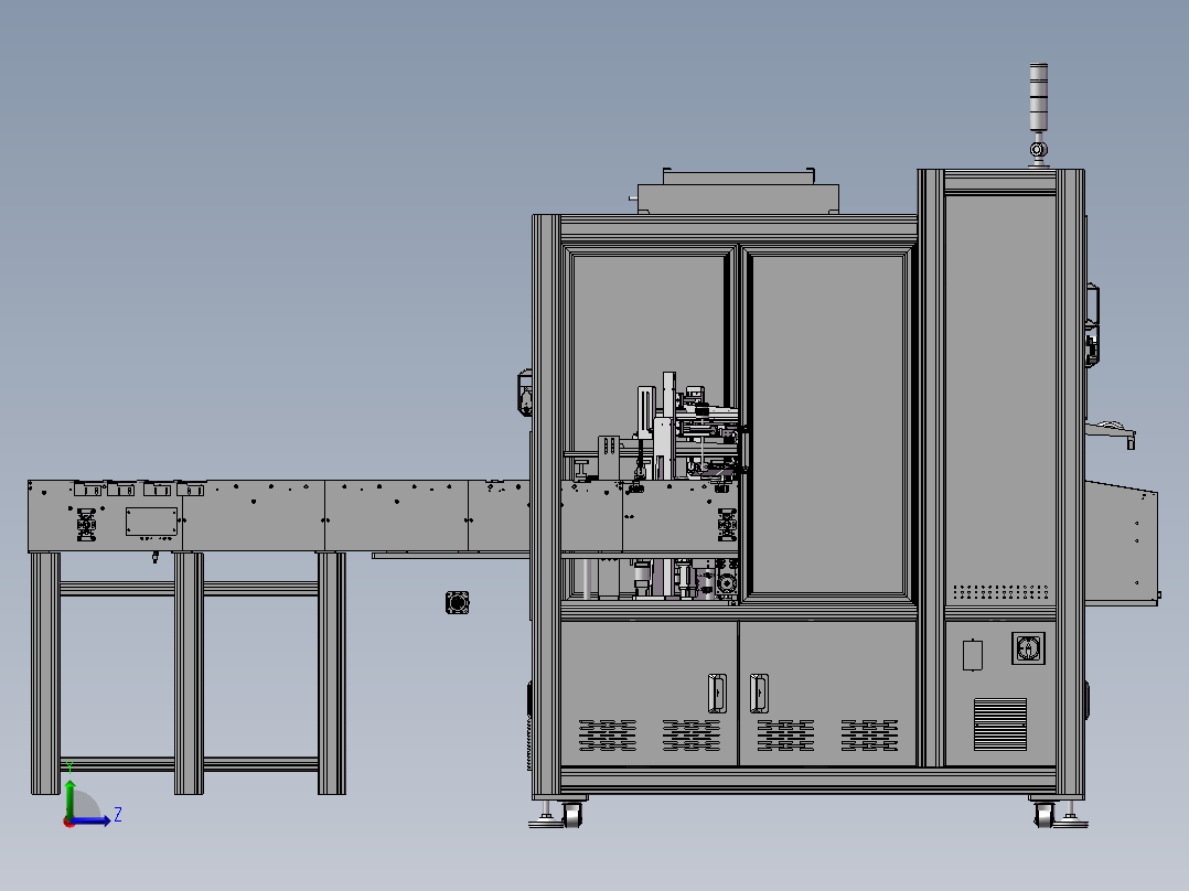 硅胶件AOI检测设备左视图
