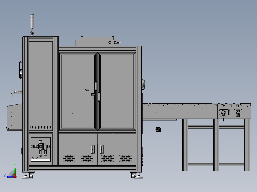 硅胶件AOI检测设备右视图