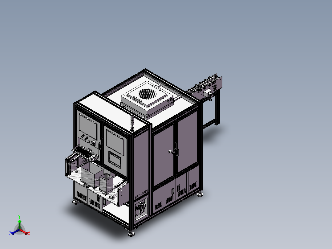 硅胶件AOI检测设备正等轴测图