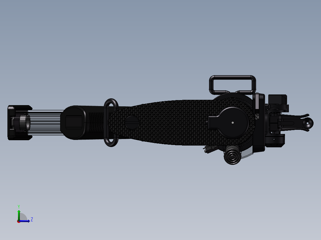 手枪左轮冲锋枪老式狙击步枪设计3D图纸m4-1 3 SW UG X_T左视图