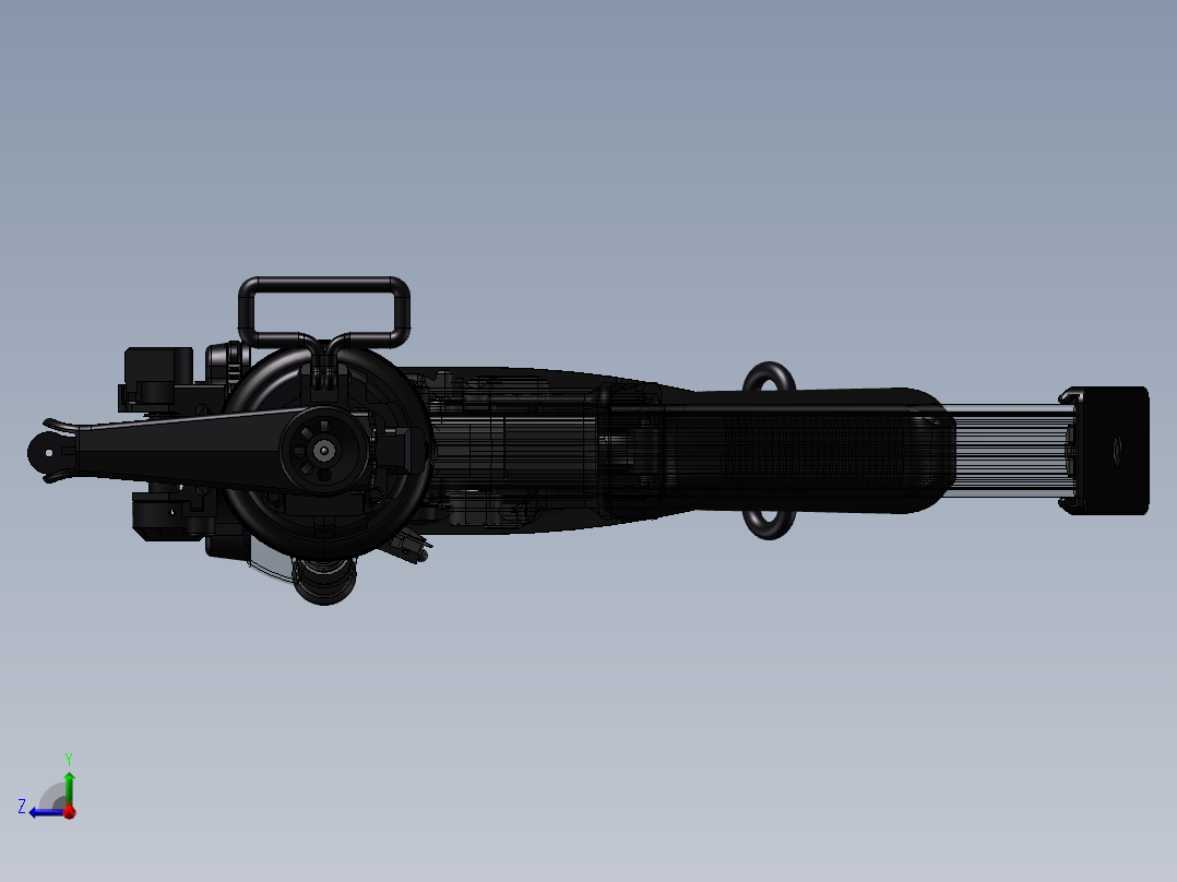 手枪左轮冲锋枪老式狙击步枪设计3D图纸m4-1 3 SW UG X_T右视图