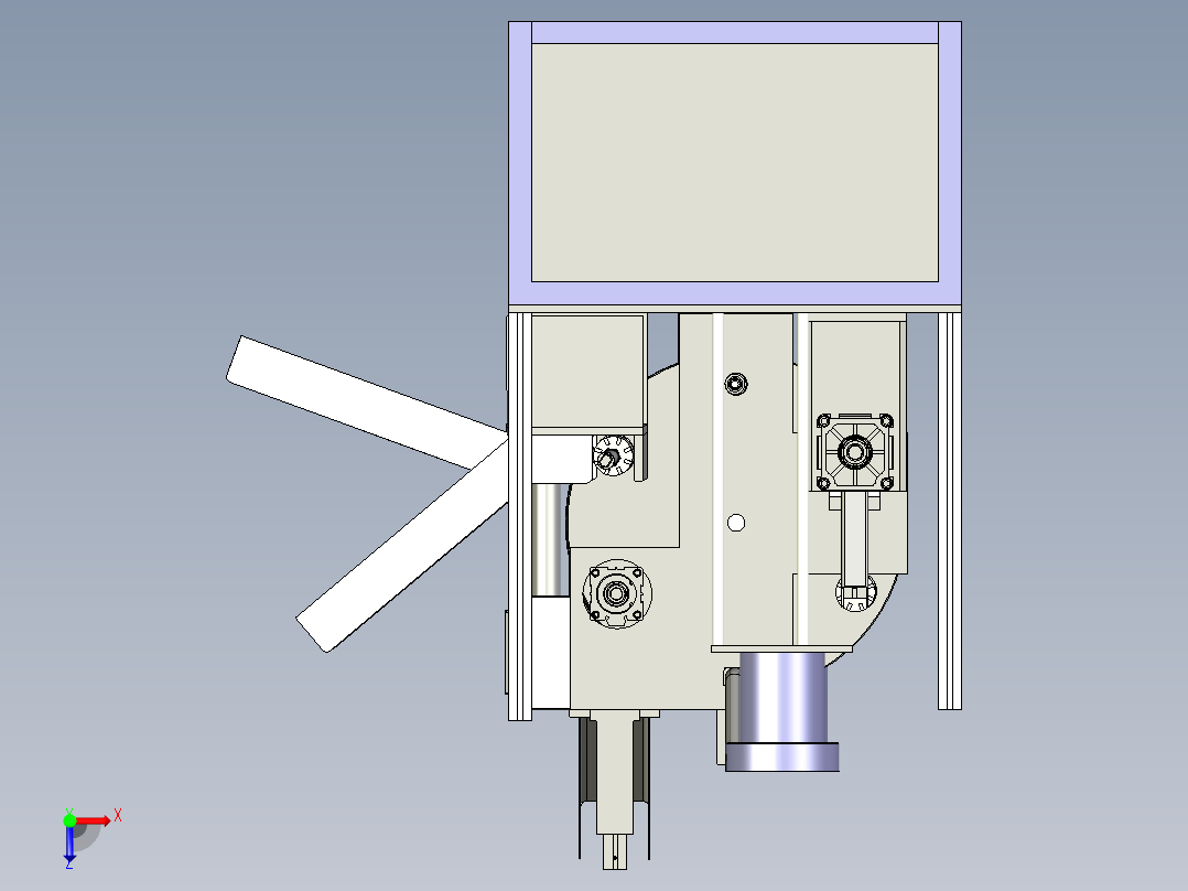 装卡环轴承扇叶机（自动化组装机设备）俯视图