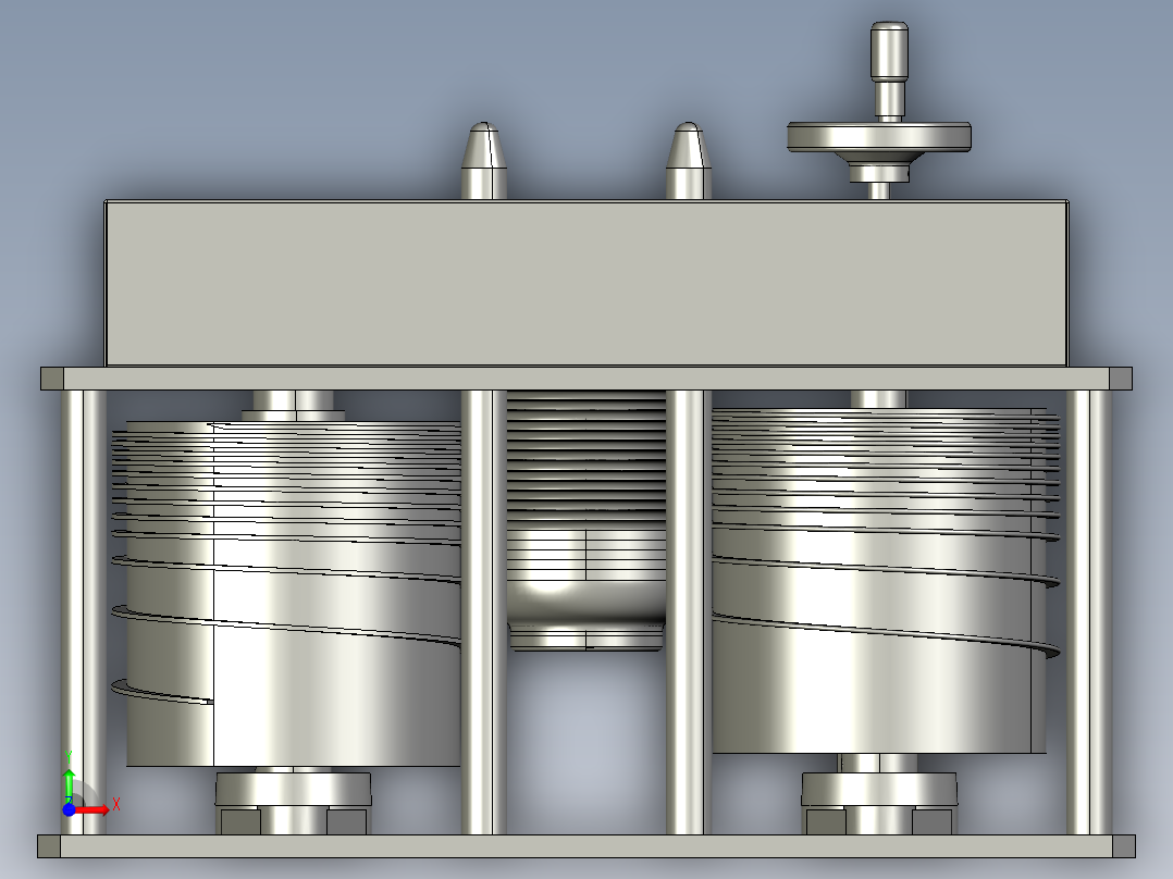 自动餐具回收机的碗碟分离装置前视图