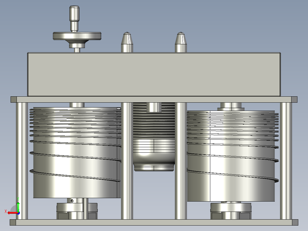 自动餐具回收机的碗碟分离装置后视图