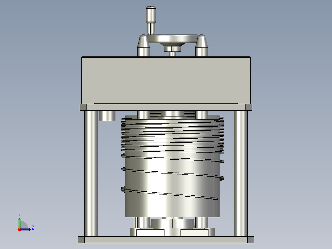 自动餐具回收机的碗碟分离装置左视图