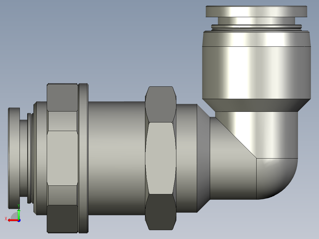 直角穿板接头PLM12后视图