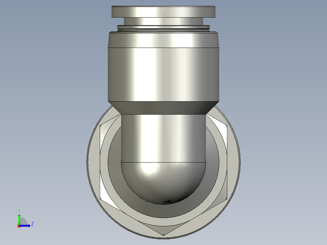 直角穿板接头PLM12左视图