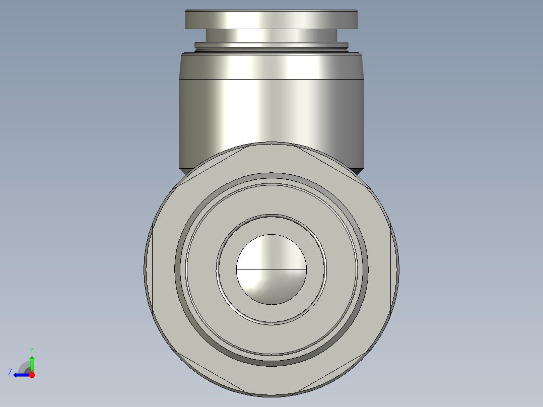 直角穿板接头PLM12右视图