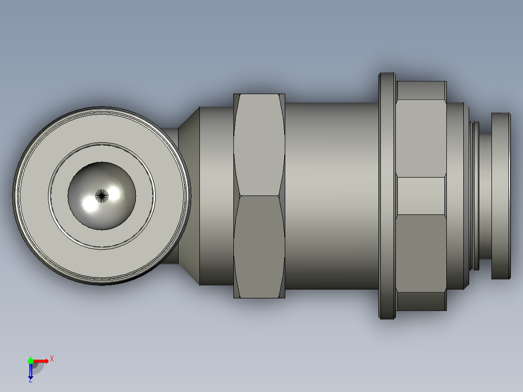 直角穿板接头PLM12俯视图