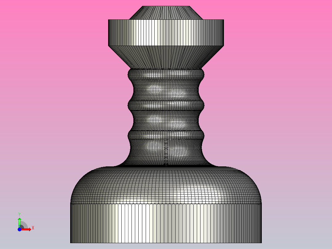骷髅杯巨型乐高风格前视图