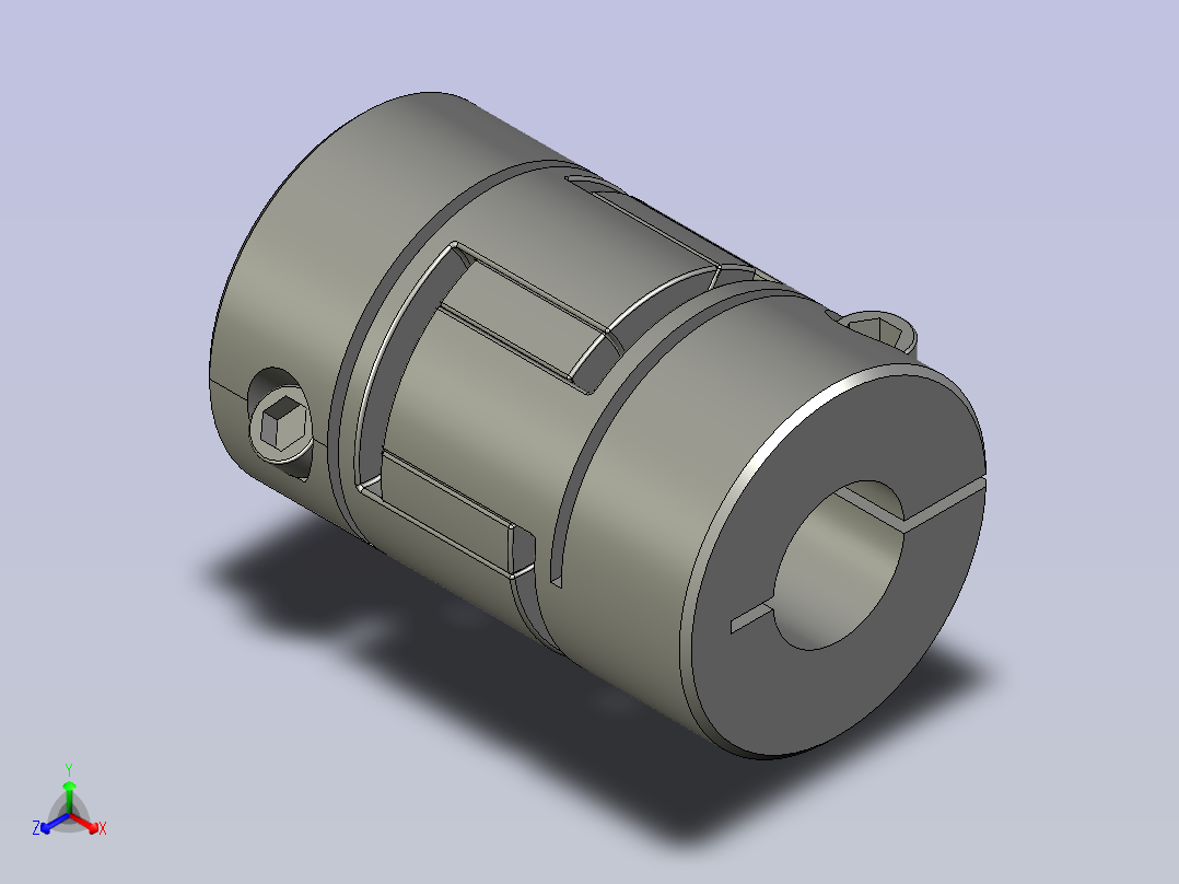 LYCA梅花联轴器LYCA-1422正等轴测图