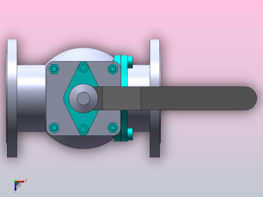 法兰连接球阀[125]俯视缩略图