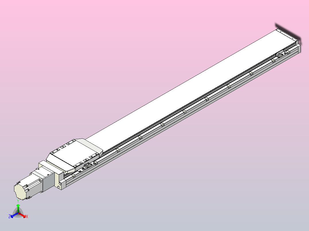 滚珠丝杠直线轴内置导轨TPA-GCR-170-2510C-L1300-M-M75-N3主视图