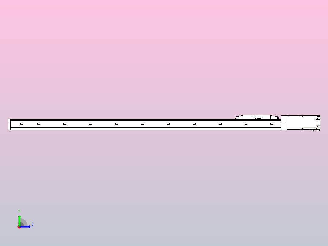 滚珠丝杠直线轴内置导轨TPA-GCR-170-2510C-L1300-M-M75-N3左视图