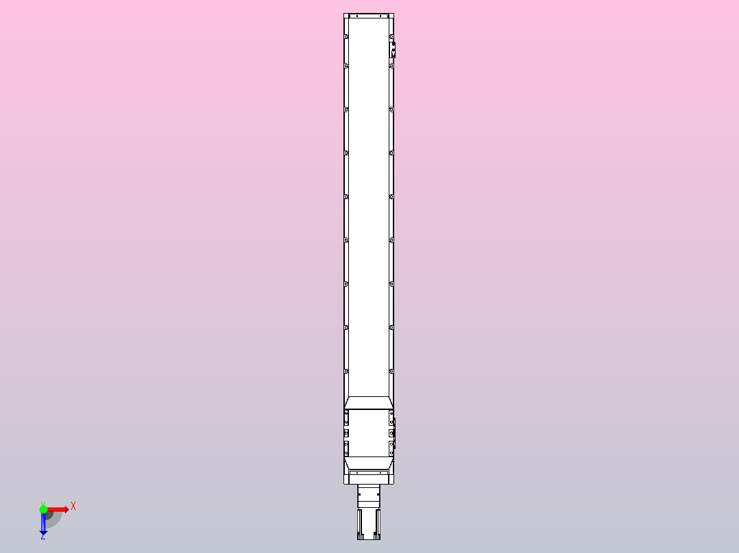滚珠丝杠直线轴内置导轨TPA-GCR-170-2510C-L1300-M-M75-N3俯视图