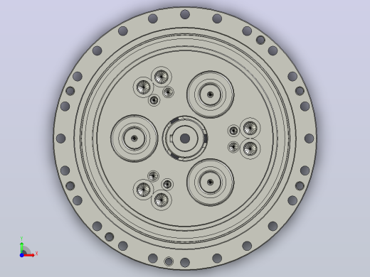 RV减速器常规产品外形图ZD-370BX-   -RVE-A-B-35X90L155-3001#RVE-370BX A轴前视缩略图