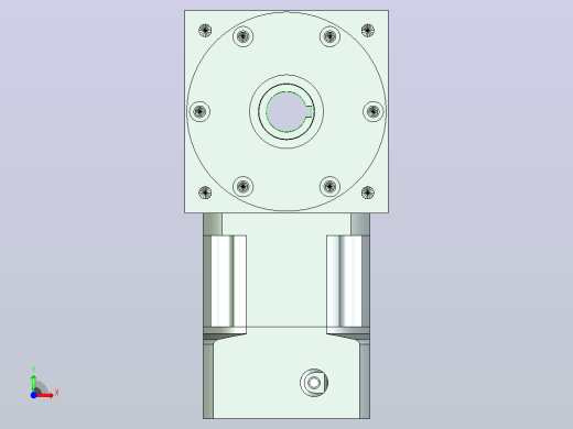 22PW110双孔 PLX90-L1 19-70-90-M6 PW110转向器 直径22双孔输出 带90直齿行星减速机前视缩略图