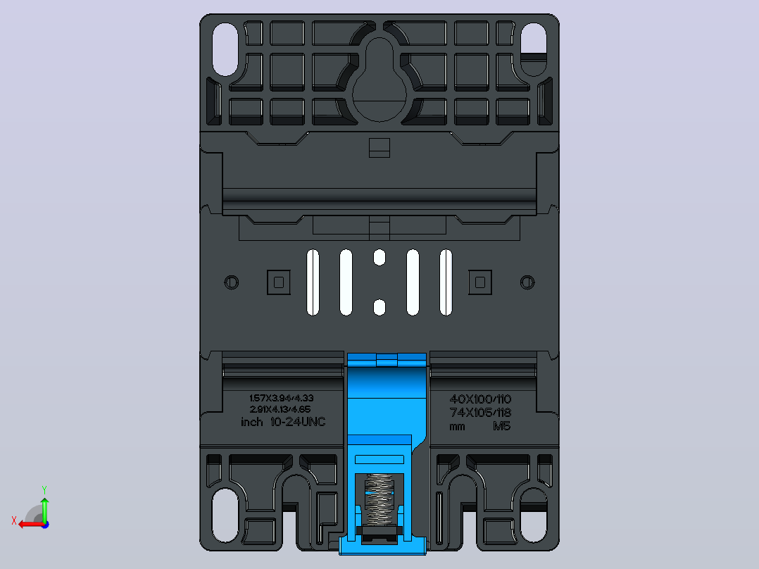NXCF-75～100交流接触器三维模型202412后视图