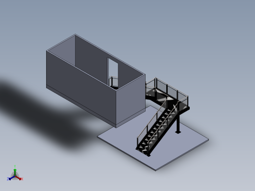 Escalera-楼梯钢正等轴测缩略图