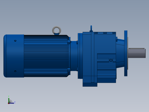 RF107法兰轴伸式安装斜齿轮减速机RF107-Y11-4P-160M-M1-0°-Φ350左视缩略图