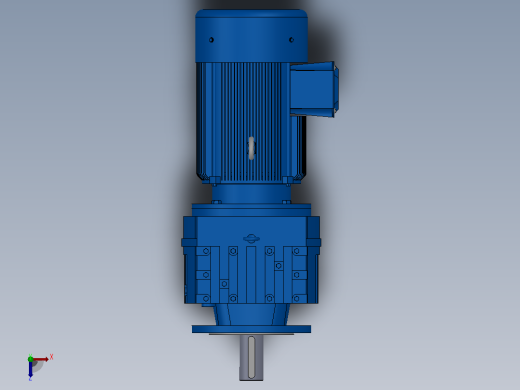 RF107法兰轴伸式安装斜齿轮减速机RF107-Y11-4P-160M-M1-0°-Φ350俯视缩略图