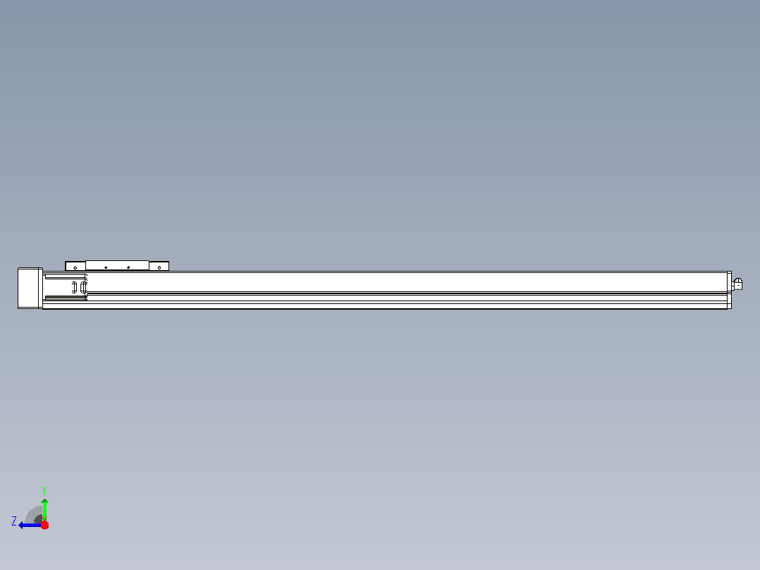 MCH17无尘螺杆滑台[MCH17-L#-1200-BL-P40-C3]右视图
