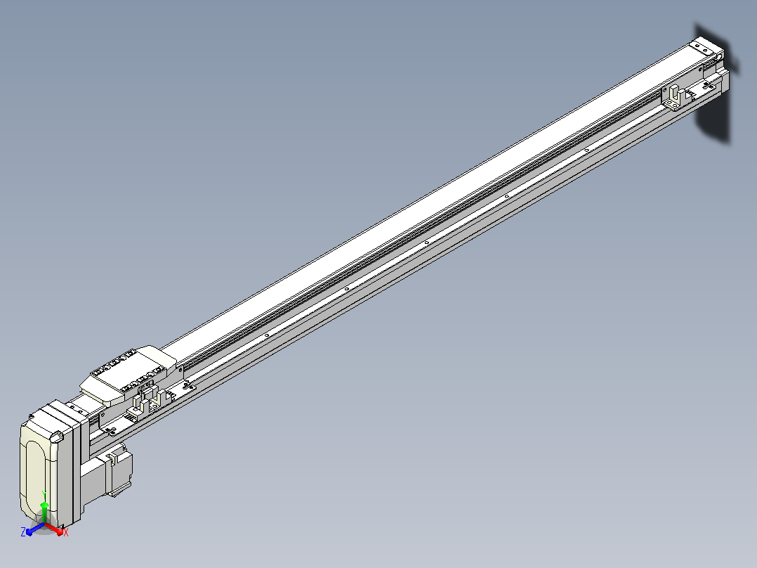 滚珠丝杠直线轴内置导轨TPA-GCR-40-1210C-L650-MP-M10-N3主视图