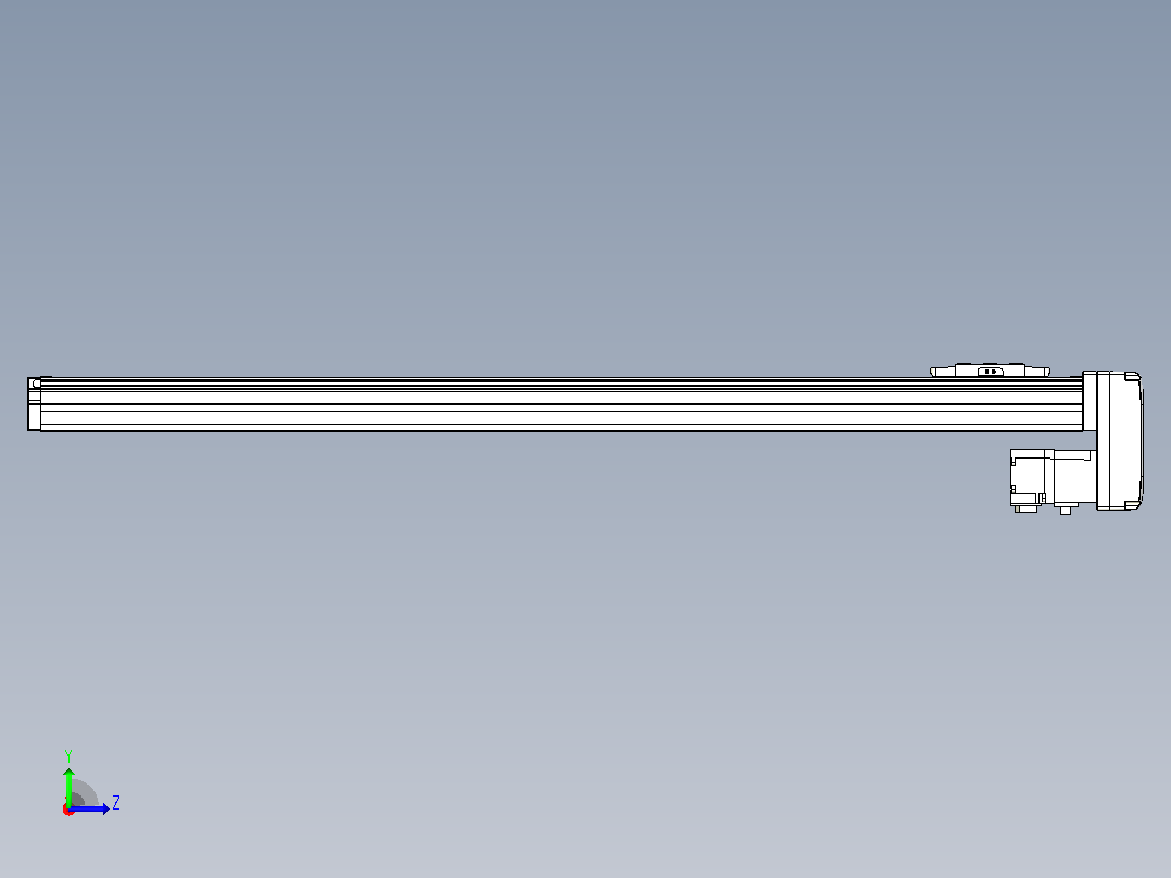 滚珠丝杠直线轴内置导轨TPA-GCR-40-1210C-L650-MP-M10-N3左视图