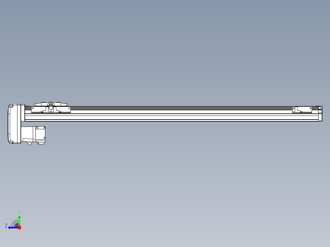 滚珠丝杠直线轴内置导轨TPA-GCR-40-1210C-L650-MP-M10-N3右视图