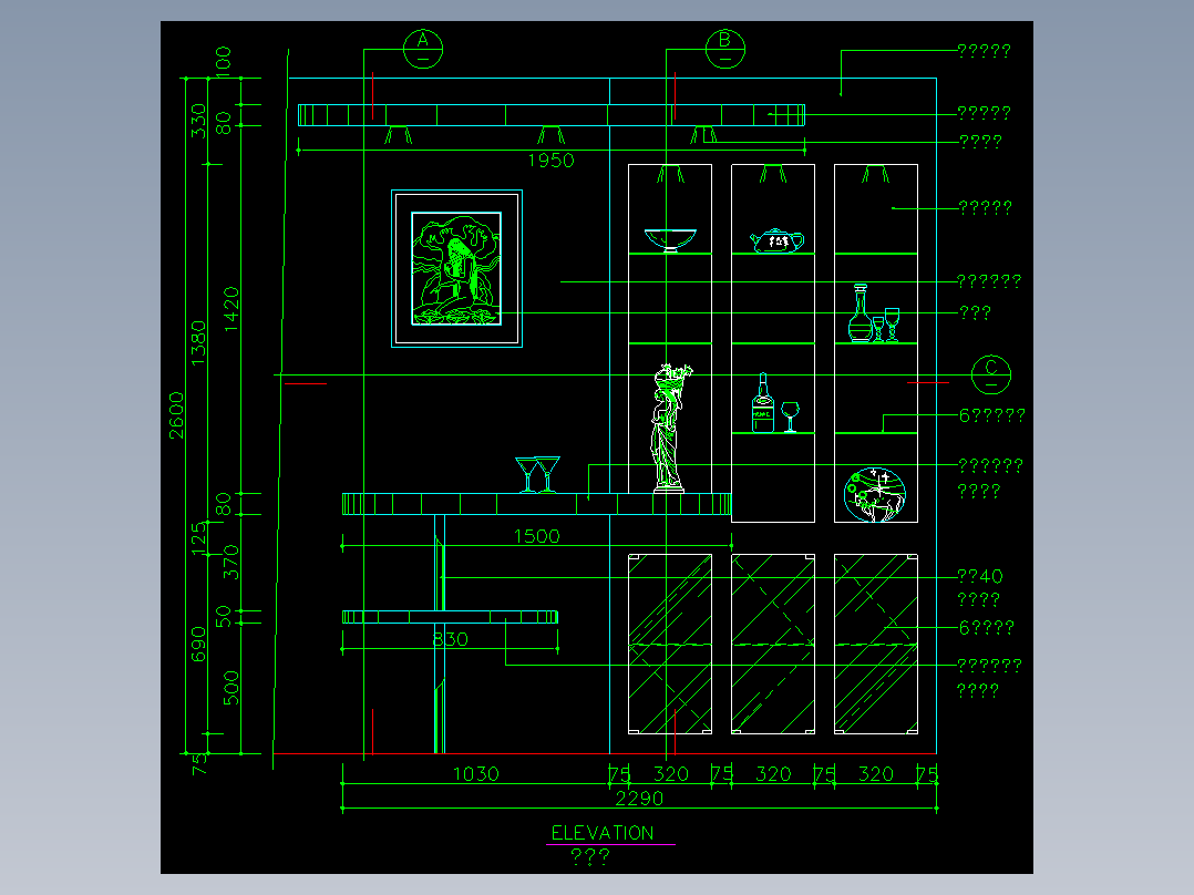 家装类CAD图块(三)-FH01004C