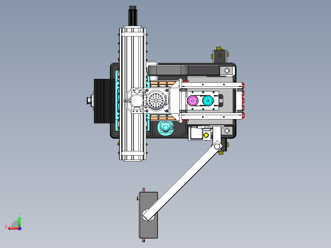 炮塔加工中心sw16可编辑后视图
