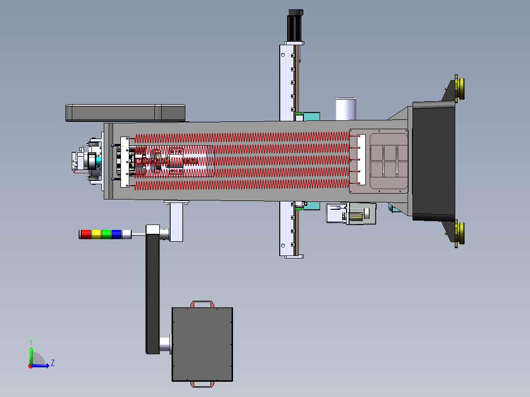 炮塔加工中心sw16可编辑左视图