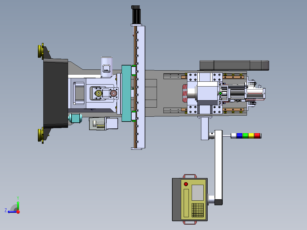 炮塔加工中心sw16可编辑右视图