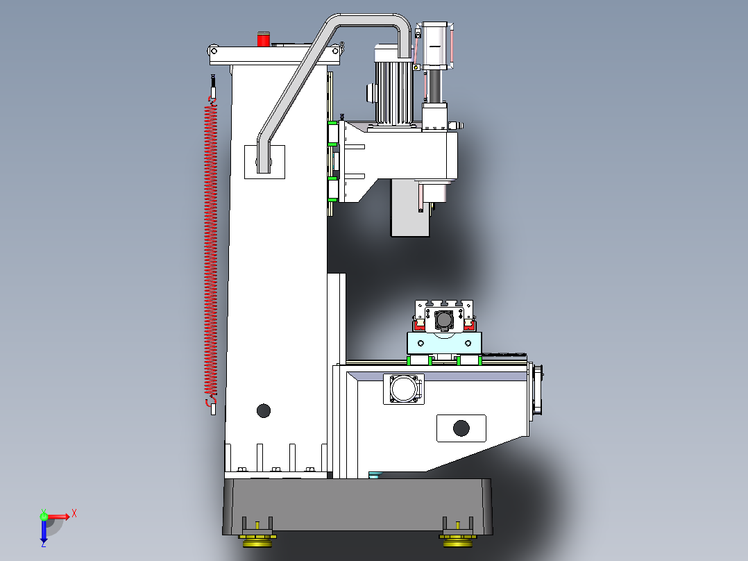 炮塔加工中心sw16可编辑俯视图