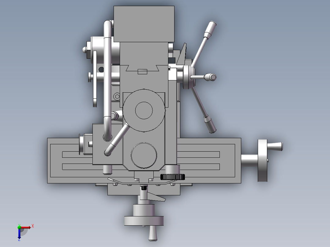 特制铣床设备俯视图