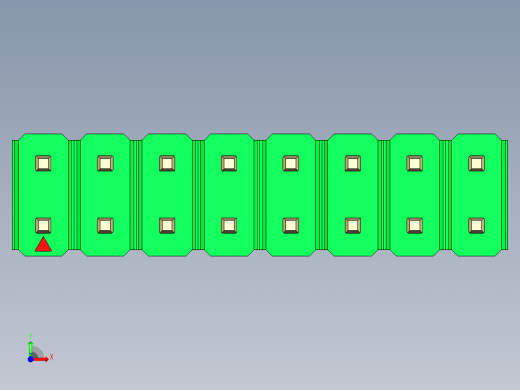 彩色公头100mil（2.54mm）系列-DS1021_green_2x08p_100mil_Type5_rev1.0前视缩略图