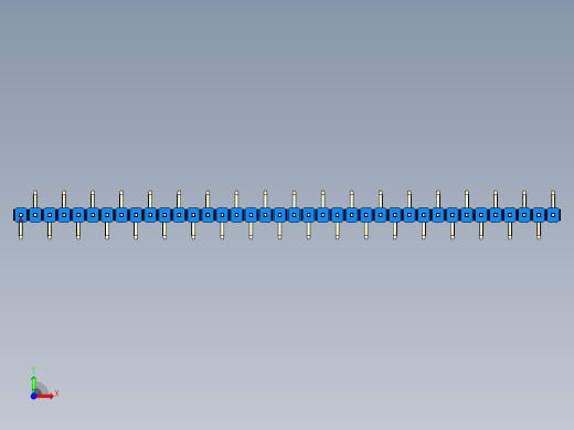 彩色公排针 100mil 2.54mm 系列-DS1022_blue_38p_100mil_Type_SMT_R2_rev1.0前视缩略图