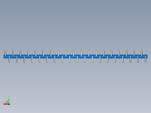彩色公排针 100mil 2.54mm 系列-DS1022_blue_38p_100mil_Type_SMT_R2_rev1.0后视缩略图