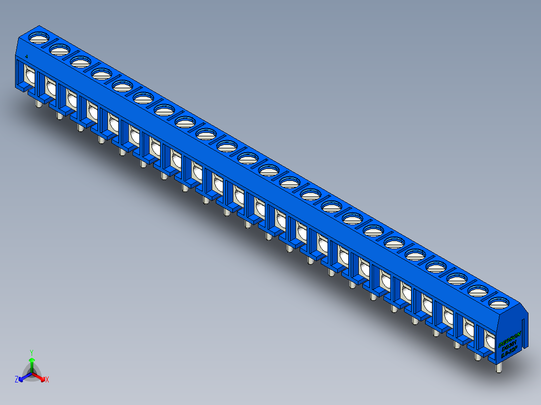 DEGSON DG301 系列 5.0mm 接线端子-DG301-5.0-23P-12-00AH主视图