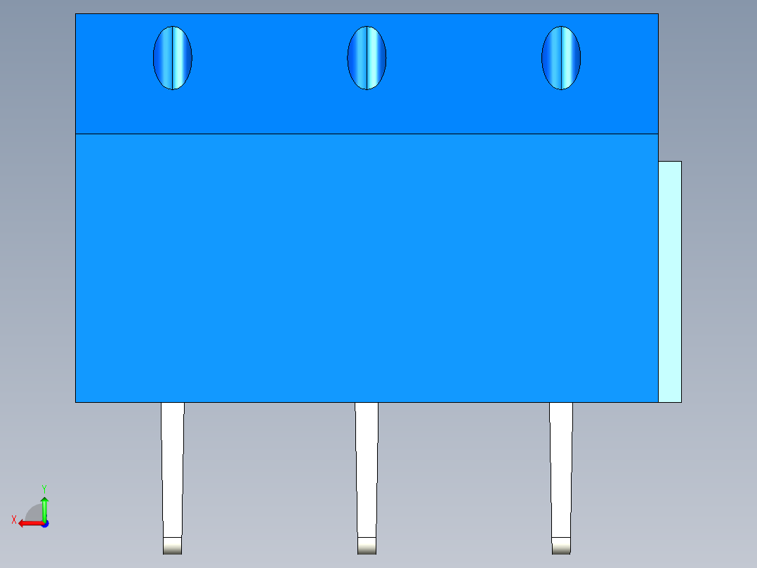 DEGSON DG306 系列 5.0 接线端子-DG306-5.0-03P-12-00AH后视图
