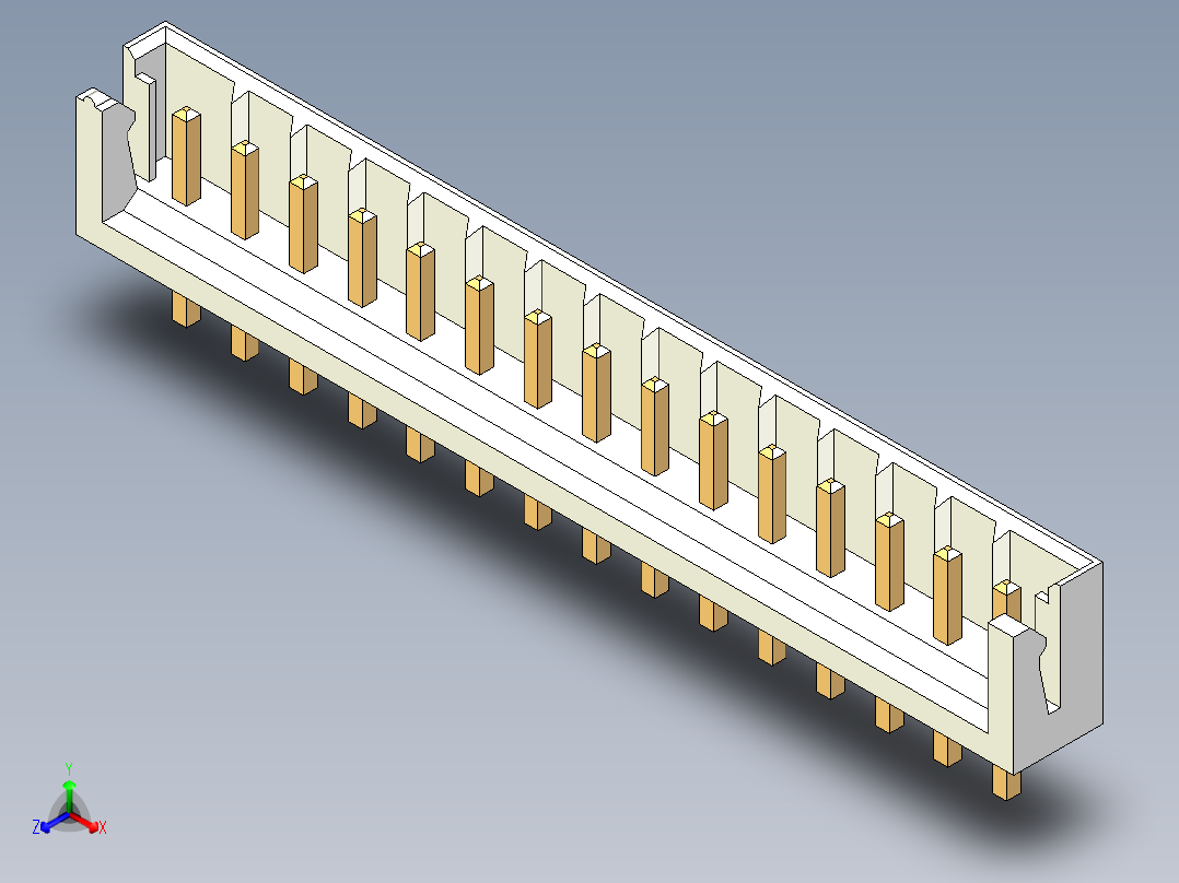 JST-B15B-EH-A正等轴测图
