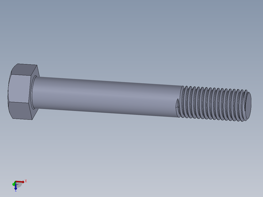 UNC 六角螺栓-Hex Bolt 0.875-9 x 6.SLDPRT