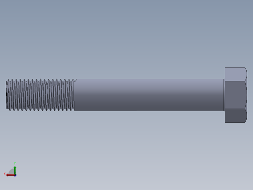 UNC 六角螺栓-Hex Bolt 0.875-9 x 6.SLDPRT后视缩略图