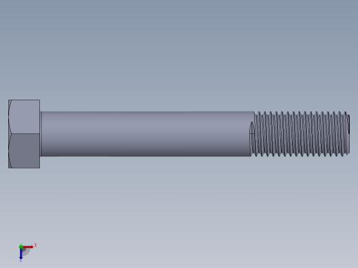 UNC 六角螺栓-Hex Bolt 0.875-9 x 6.SLDPRT俯视缩略图