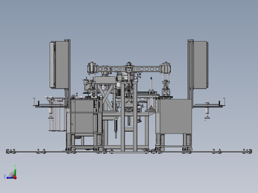 双转塔式非标组装机3D图右视缩略图