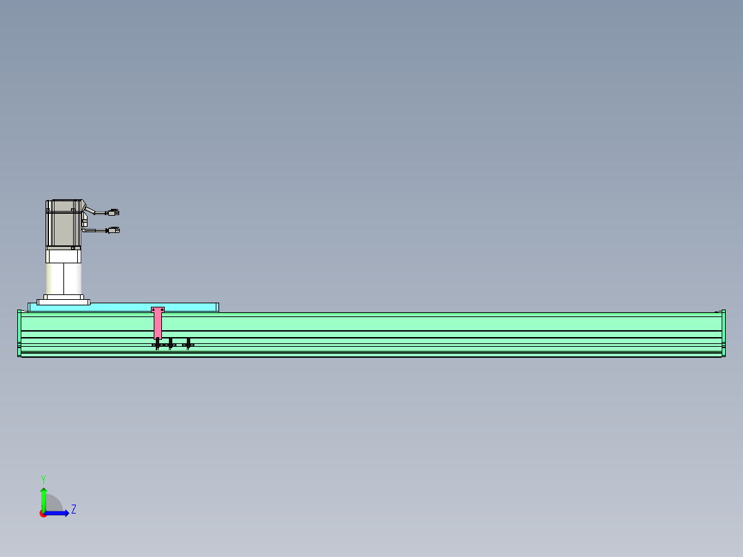 东锦齿条传动DH270G-L167-S1100-BU-减速机+750W.STEP左视图