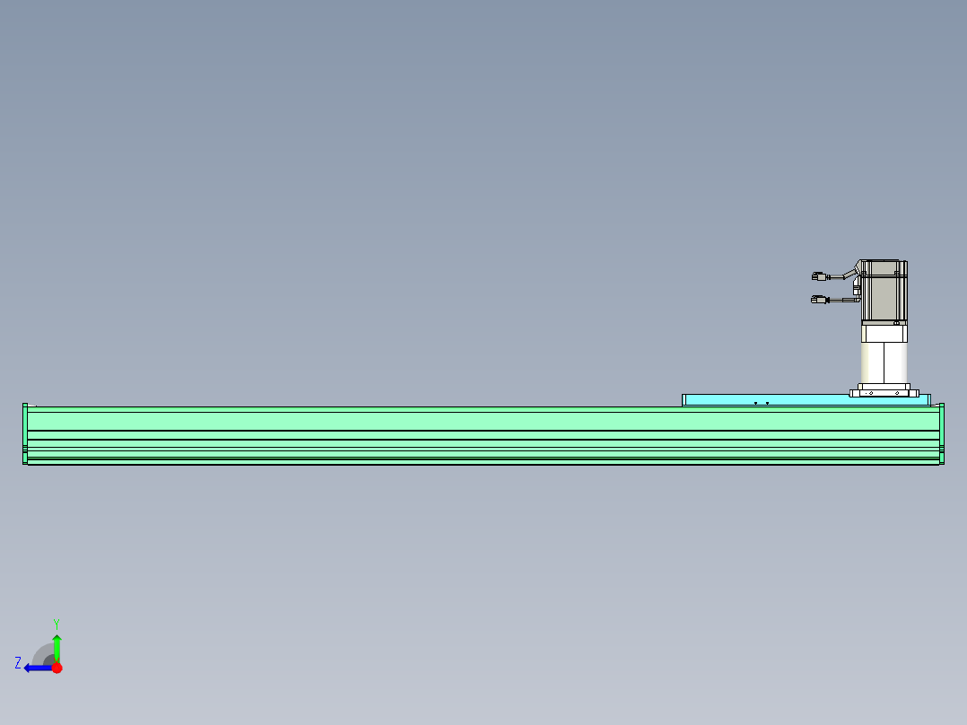 东锦齿条传动DH270G-L167-S1100-BU-减速机+750W.STEP右视图